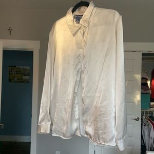 White silk blouse